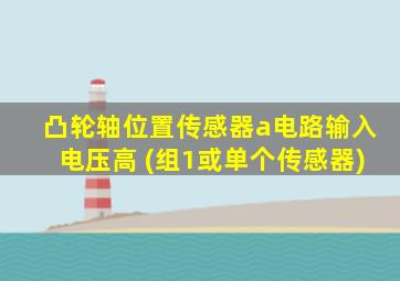 凸轮轴位置传感器a电路输入电压高 (组1或单个传感器)